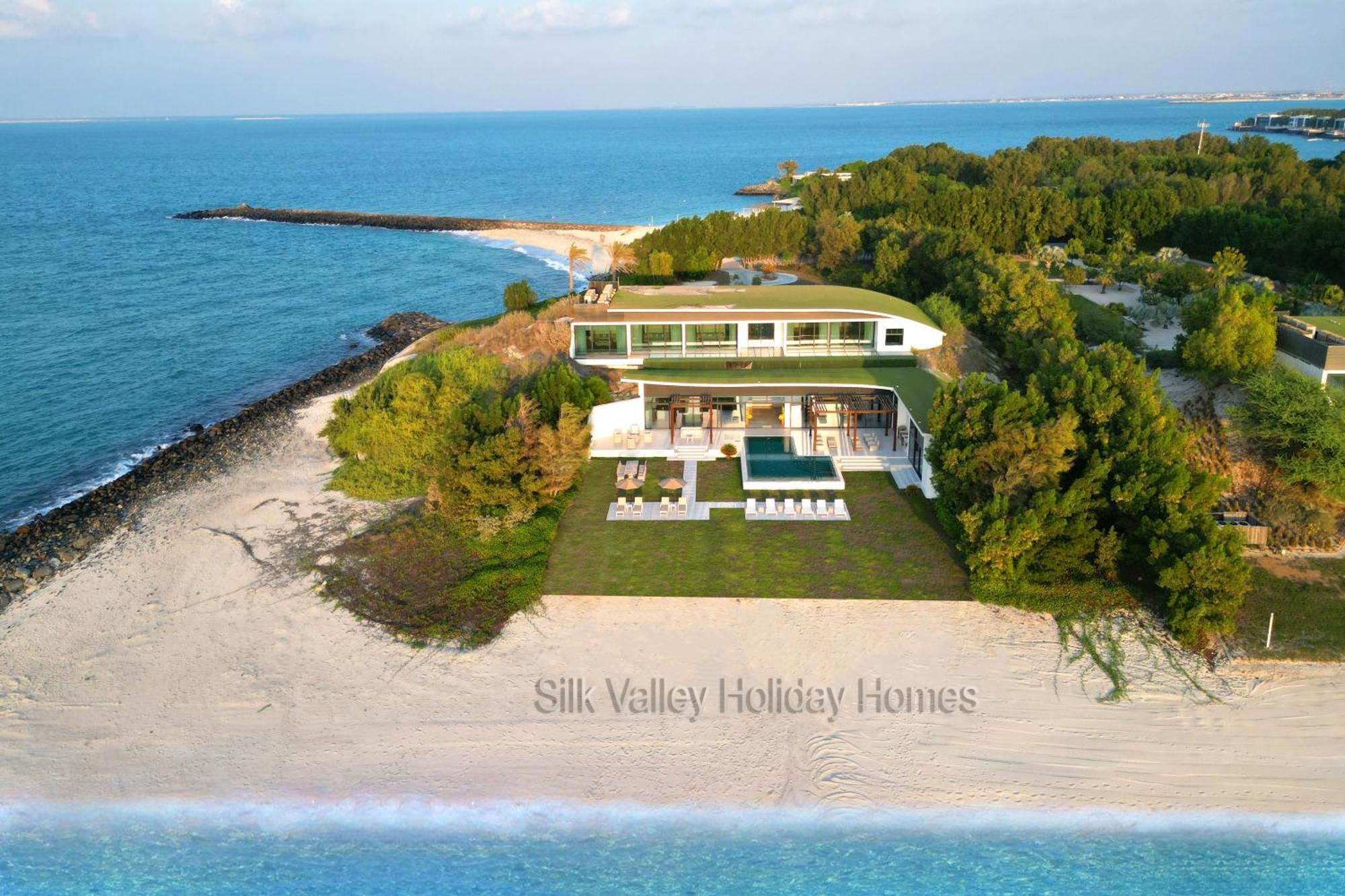 Silk Valley - Grand 6-Bedroom Beach Front Villa 阿布扎比 外观 照片